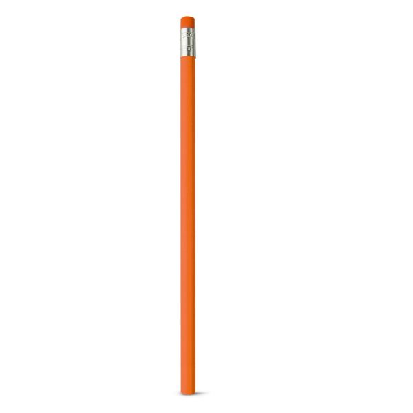 ATENEO. Ołówek grafitowy z gumką, twardość HB P035819S pomarańczowy