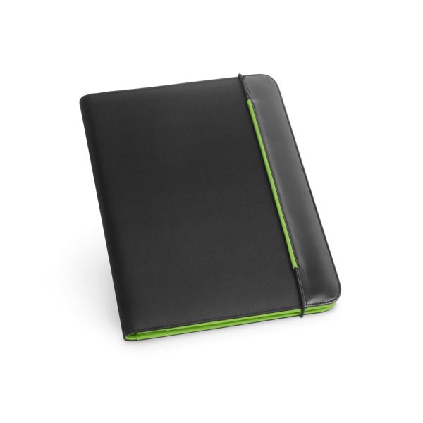 FITZGERALD. Teczka A4 z PU i 800D z blokiem kartem w linie P035916S jasnozielony