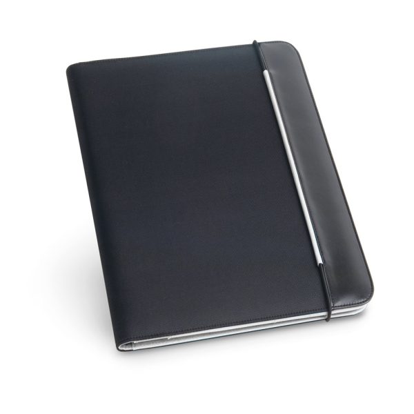FITZGERALD. Teczka A4 z PU i 800D z blokiem kartem w linie P035916S jasnoszary