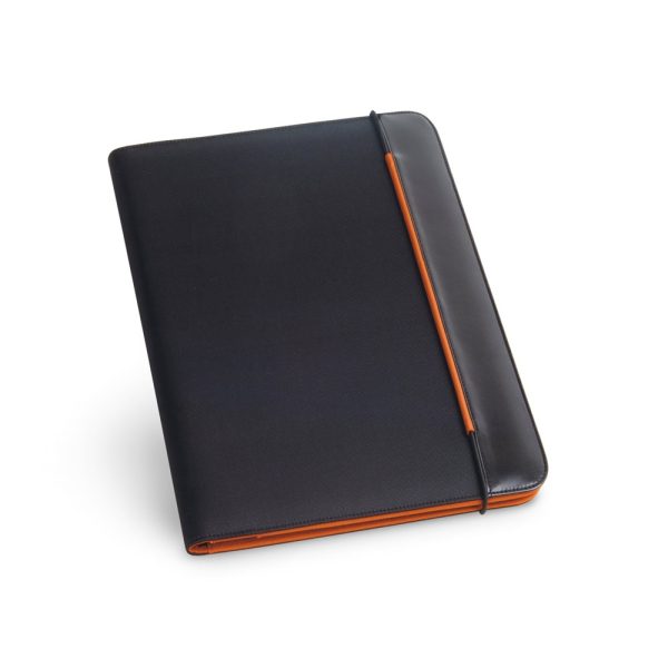 FITZGERALD. Teczka A4 z PU i 800D z blokiem kartem w linie P035916S pomarańczowy