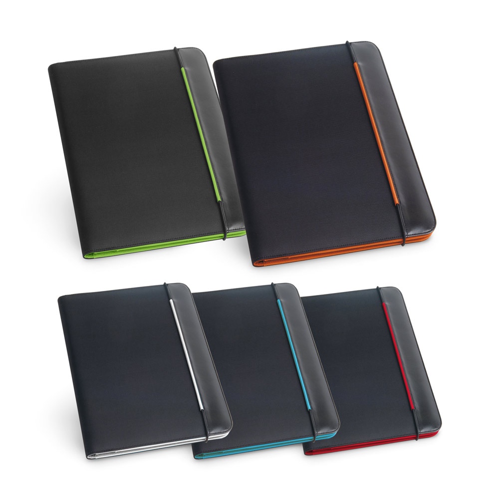 FITZGERALD. Teczka A4 z PU i 800D z blokiem strony w linie P035916S ST-92040-W