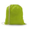 ISTANBUL. Plecak wykonany w recyklingowanej bawełny (70%), poliestru (30% rPET) (150 g/m²) P097455S jasnozielony