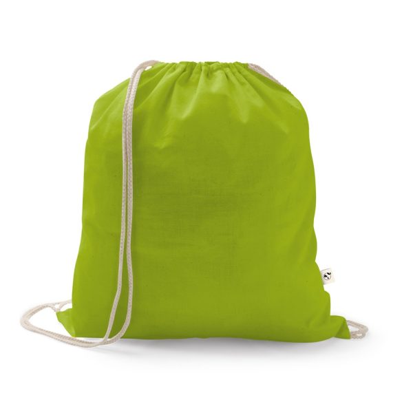 ISTANBUL. Plecak wykonany w recyklingowanej bawełny (70%), poliestru (30% rPET) (150 g/m²) P097455S jasnozielony