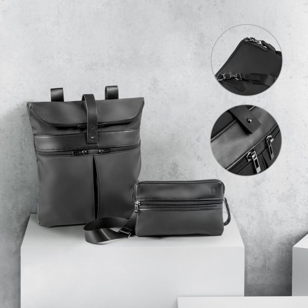 ROVER BACKPACK. Plecak z mikrofibry i PU P041085S