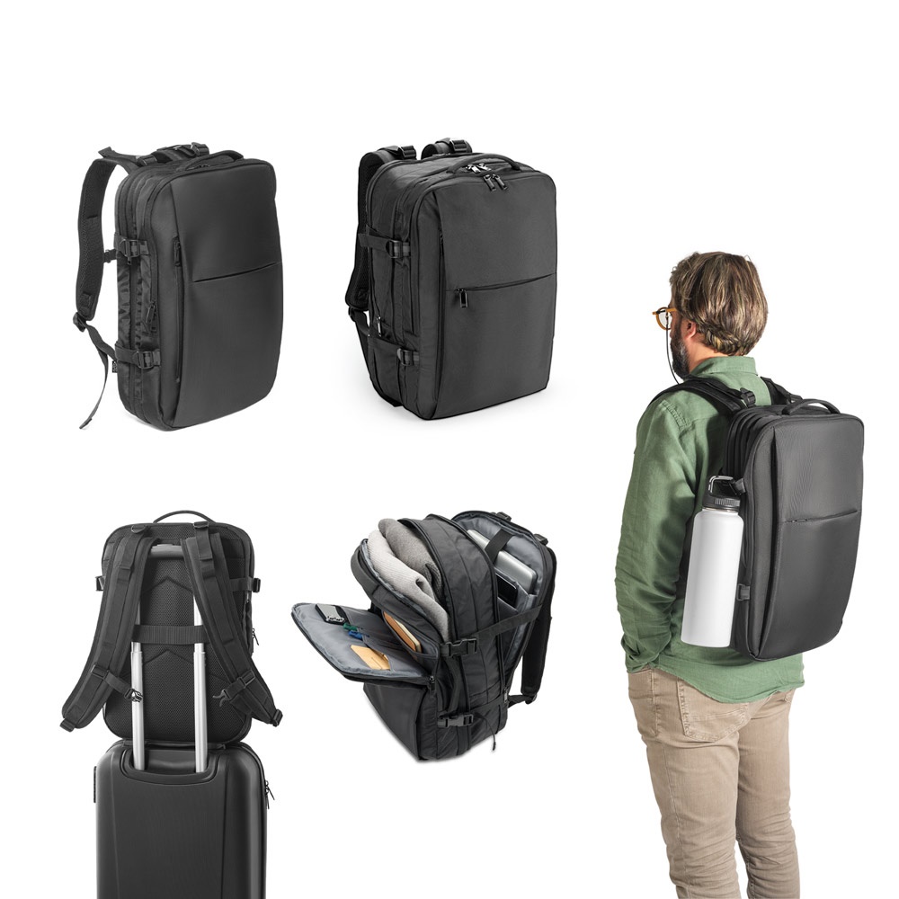 DALLAS. Plecak podróżny z poliestru 600D o wysokiej gęstości z recyklingu na laptopa 17.3” P083117S ST-92318-103