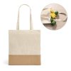 MERCAT. Torba ze 100% bawełny (160 g/m²) z detalami z imitacji juty P036345S