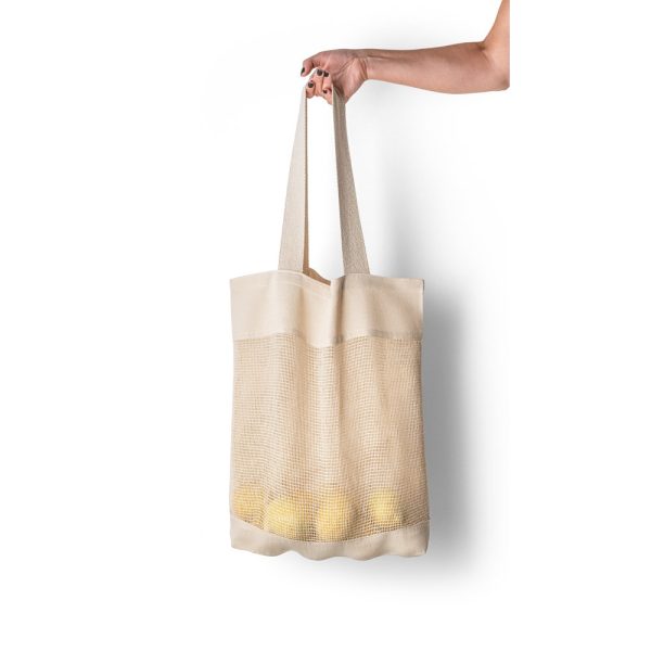 MUMBAI. Torba z siatki wykonana w 100% z bawełny (180 g/m²) P036446S