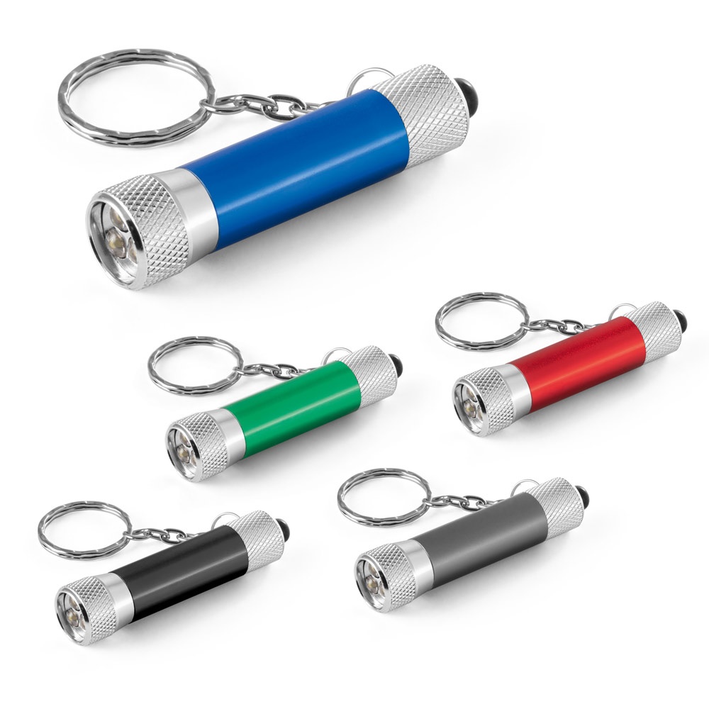 LERGAN. Aluminiowy brelok z latarką 3 LED P036521S ST-93141-W