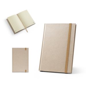 DICKINSON. Notatnik A5 w twardej oprawie wykonany z papieru z trzciny cukrowej (80% trzciny cukrowej) z kartkami w linie P083118S ST-93286-160