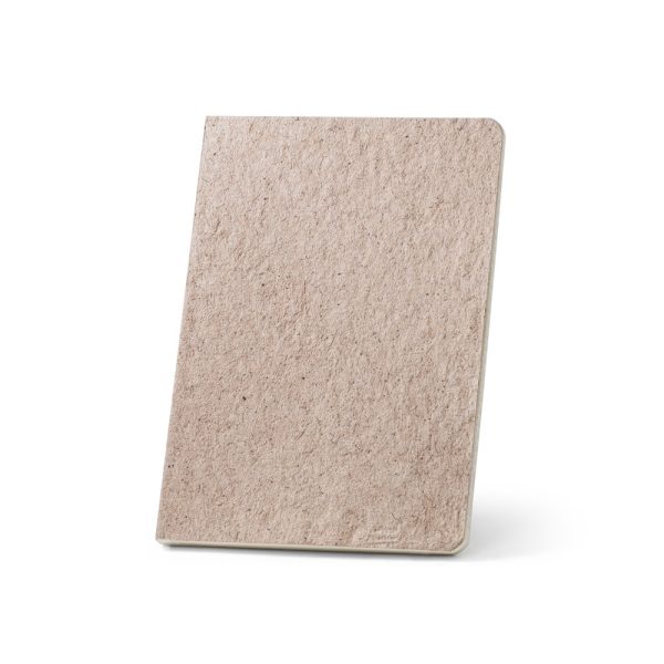 TEAPAD SEMI-RIGID. Notatnik A5 z półsztywną okładką wykonaną z odpadów liści herbaty (65%) P046573S