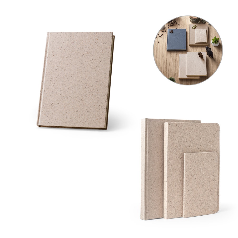 TEAPAD RIGID. Notatnik A5 z twardą okładką wykonany z odpadów liści herbaty (65%) P046579S ST-93296-160