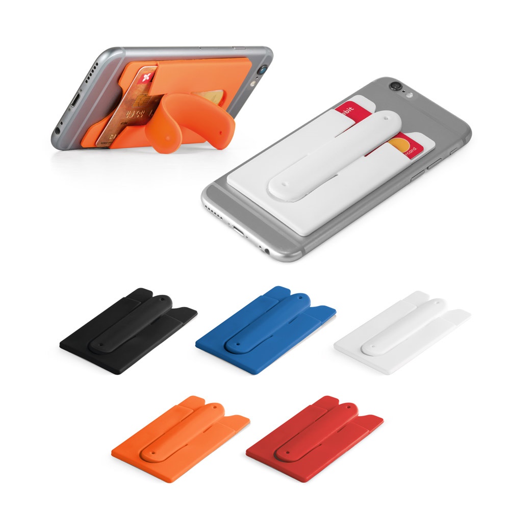 CARVER. Silikonowy uchwyt na kartę i smartfon P036611S ST-93321-W