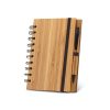 DICKENS A5. Notatnik na spirali A5 z bambusa z papierem z 100% recyklingu P036731S