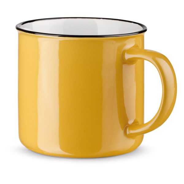 VERNON. Kubek ceramiczny 340 mL P036932S żółty