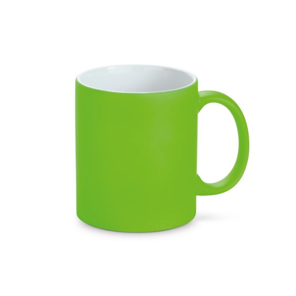 LYNCH. Kubek ceramiczny 350 ml z neonowym wykończeniem P036988S jasnozielony