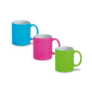 LYNCH. Kubek ceramiczny 350 ml z neonowym wykończeniem P036988S ST-93886-W