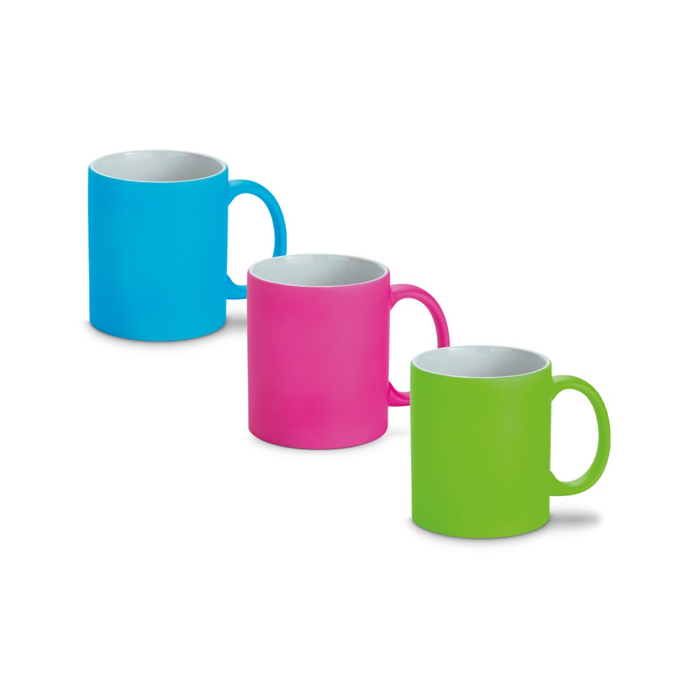 LYNCH. Kubek ceramiczny 350 ml z neonowym wykończeniem P036988S ST-93886-W
