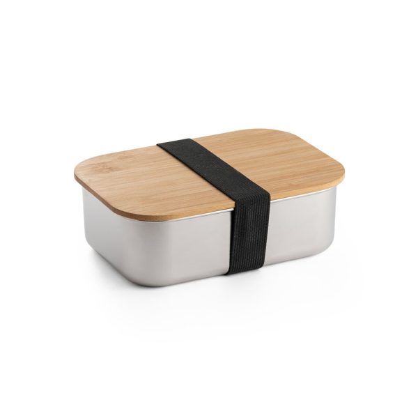 SHINO. Lunch Box. Pudełko na lunch ze stali nierdzewnej z bambusową pokrywką 800 ml P041147S
