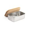 SHINO. Lunch Box. Pudełko na lunch ze stali nierdzewnej z bambusową pokrywką 800 ml P041147S