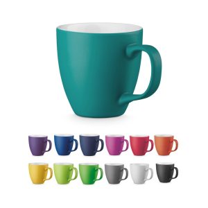 PANTHONY MAT. Porcelanowy kubek z hydroglazurą o pojemności 450 ml P037075S ST-94045-W