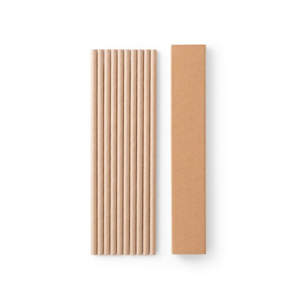 LAMONE. Zestaw 10 słomek z papieru kraftowego P037136S