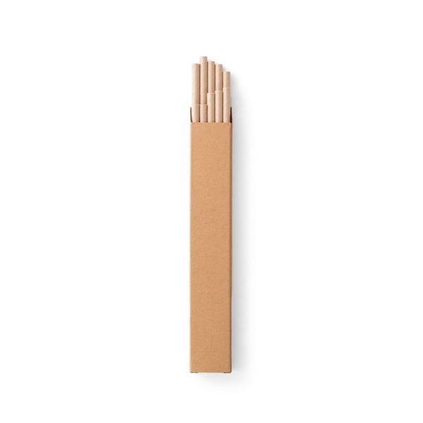 LAMONE. Zestaw 10 słomek z papieru kraftowego P037136S