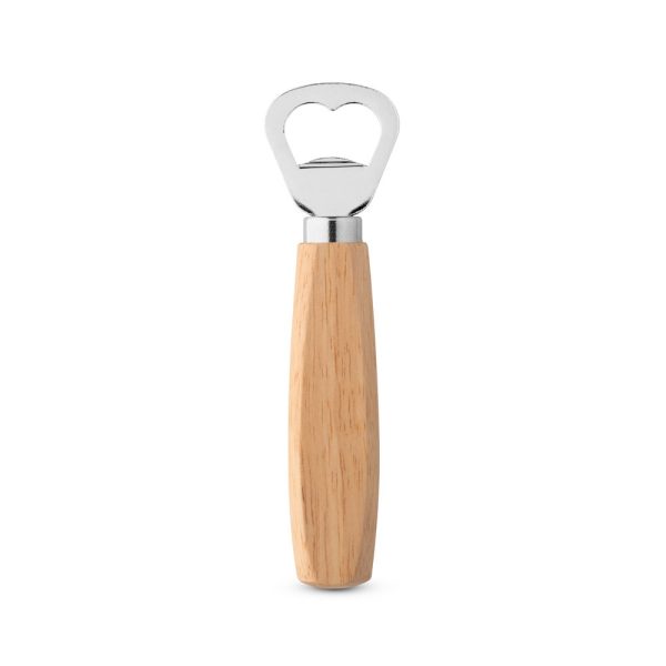 HOLZ. Otwieracz do butelek, metal i drewno P037160S