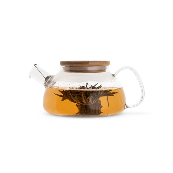 SNEAD. Czajnik ze szkła borokrzemianowego bambusową pokrywką 750 ml P043827S