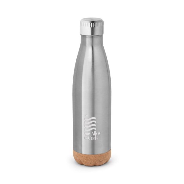 SOLBERG. Termos ze stali nierdzewnej i korkową podstawą 560 ml P043829S satynowy srebrny
