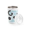 SLIDER. Kubek podróżny ze stali nierdzewnej 380 ml P043833S biały