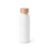 QUETA. Aluminiowa butelka z bambusową pokrywką 550 ml P046596S biały