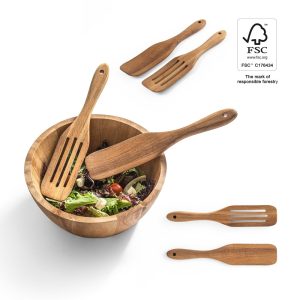 BATALI. Zestaw dwóch sztućców z drewna akacjowego P083159S ST-94291-170