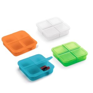 ROBERTS. Pudełko na tabletki z 4 przegródkami P037193S ST-94306-W