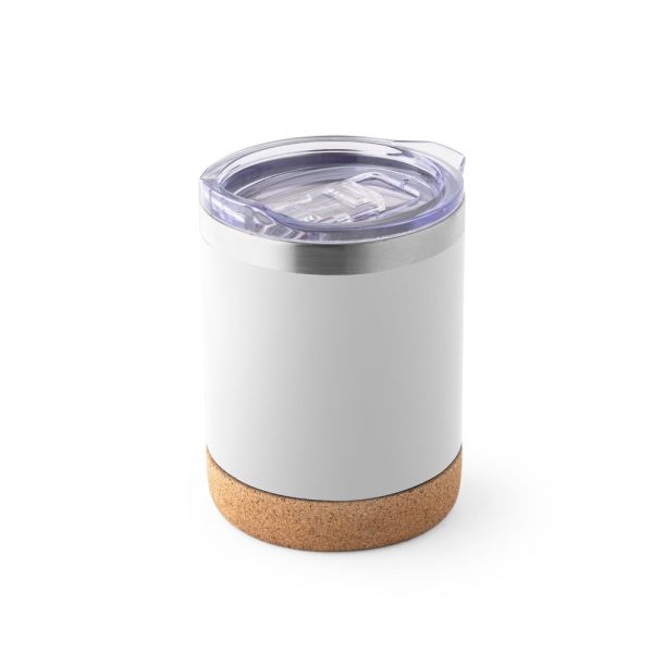 SOLBERG TUMBLER. Kubek podróżny ze stali nierdzewnej 400 ml P046625S biały
