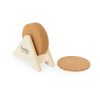 PLYCORK. Stojak ze sklejki z 6 korkowymi podstawkami P097580S