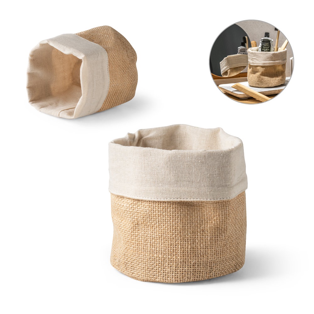 DUCASSE. Wielofunkcyjna torba z juty (260g/m²) i bawełny (120g/m²) P046633S ST-94574-160
