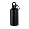 LANDSCAPE S. Aluminiowa butelka sportowa z karabińczykiem 400 ml P037266S czarny