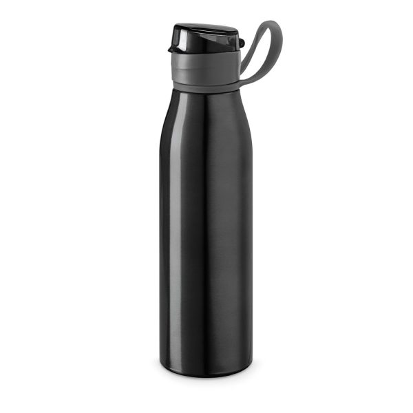 KORVER. Butelka sportowa z aluminium 650 ml P037320S czarny