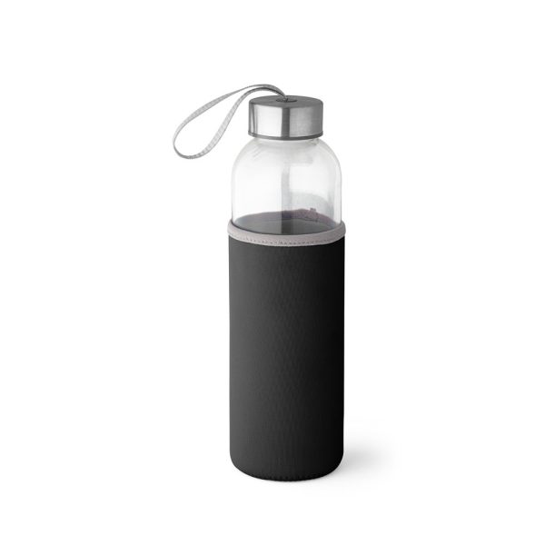 RAISE. Butelka sportowa ze szkła i stali nierdzewnej 520 ml P037353S czarny