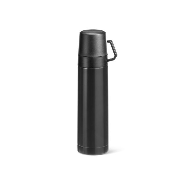SAFE. Termos ze stali nierdzewnej i PP 490 ml P037395S czarny