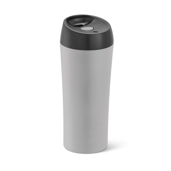 MONARDA. Kubek podróżny 470 ml ze stali nierdzewnej i PP P037397S szary