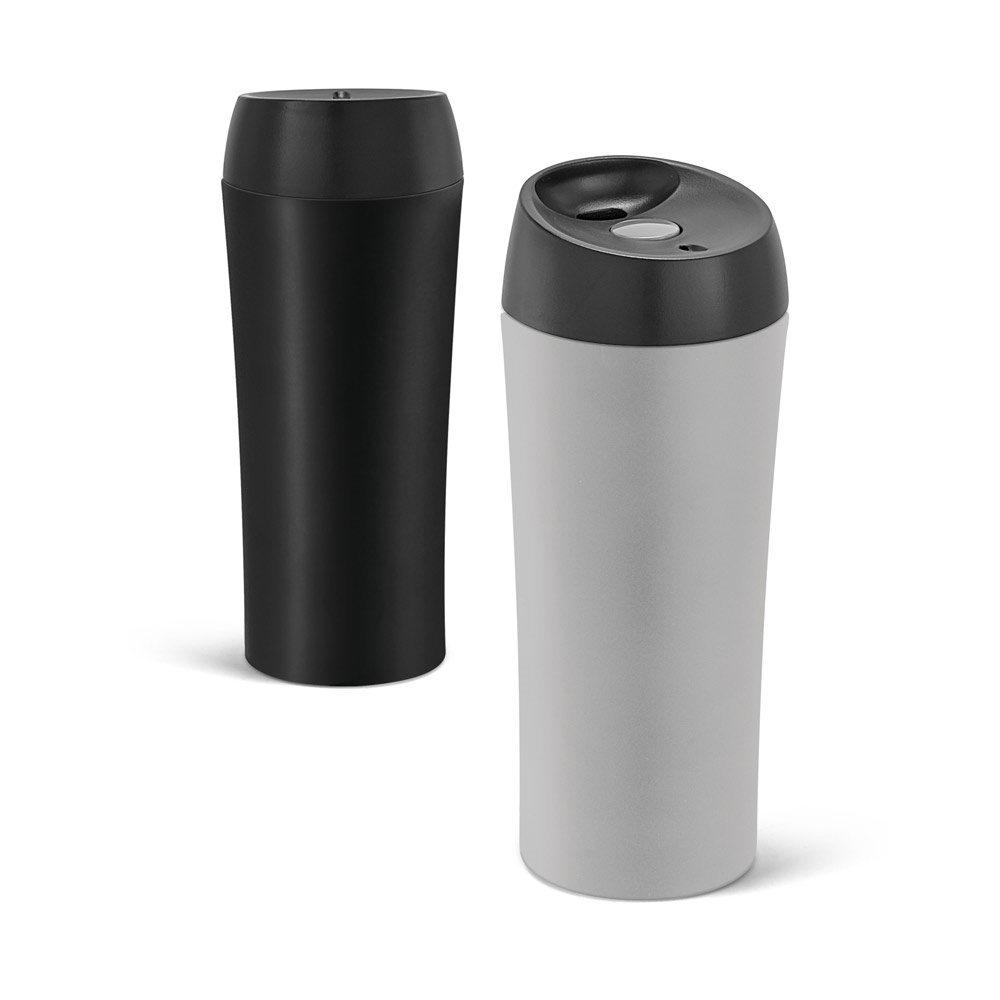 MONARDA. Kubek podróżny 470 ml ze stali nierdzewnej i PP P037397S ST-94681-W