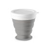 ASTRADA. Składany kubek podróżny 250 ml z silikonu i PP P037493S jasnoszary