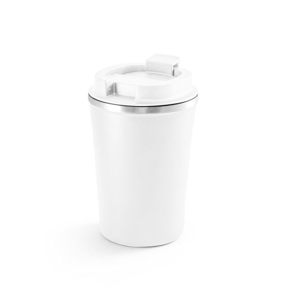PHELPS. Kubek podróżny 470 ml ze stali nierdzewnej i PP P043865S biały