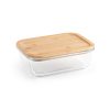 PORTOBELLO. Lunch Box. Hermetyczne pudełko ze szkła borokrzemowego z bambusową pokrywką 1000 ml P037515S