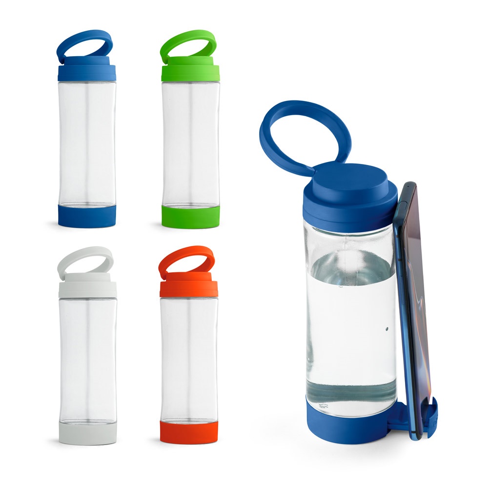 QUINTANA. Szklana butelka sportowa z zakrętką PP 390 ml P037525S ST-94783-W