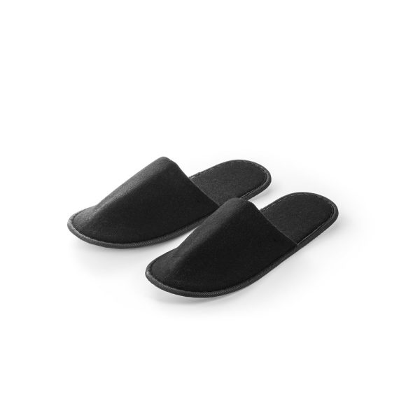 DANES. Kapcie do sypialni unisex z poliestru P046669S czarny