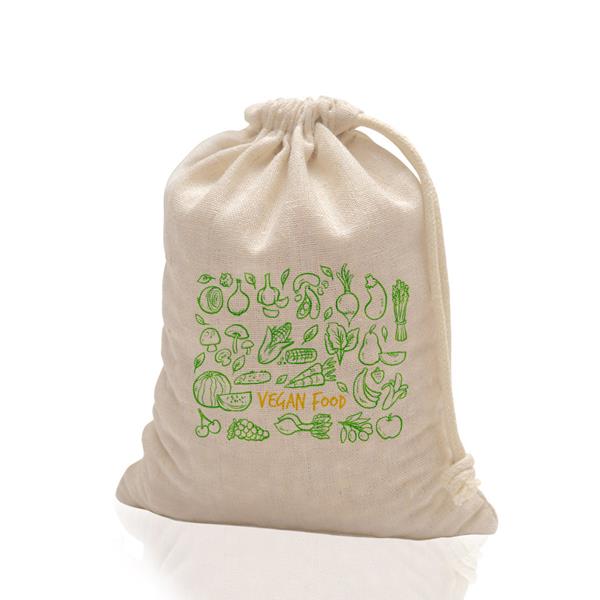 95g 100% Worek bawełniany ściągany sznurkiem / Cottoncord Large P090318P