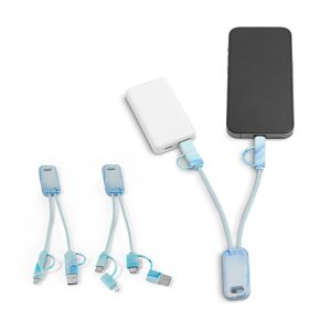 BERNERS. Superszybki kabel USB 6 w 1 wykonany w przetworzonego PET (100% rPET) P097615S ST-97191-100