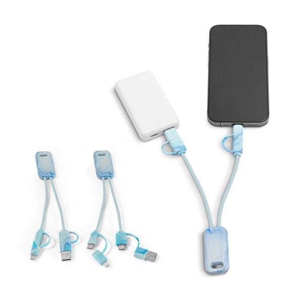 BERNERS. Superszybki kabel USB 6 w 1 wykonany w przetworzonego PET (100% rPET) P097615S